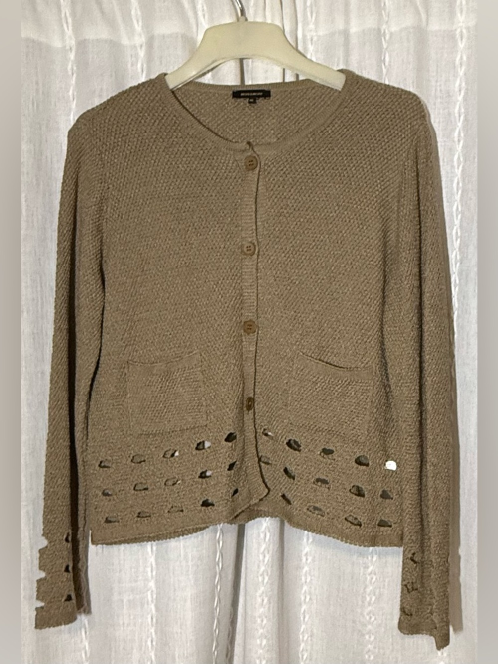 More & More tan cardigan sweater. Tan.  Sz. 12 (USA)